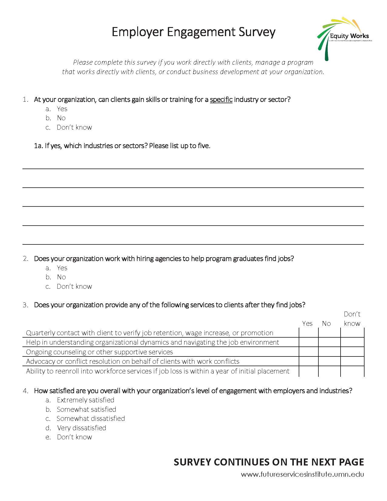 Employer Engagement Survey