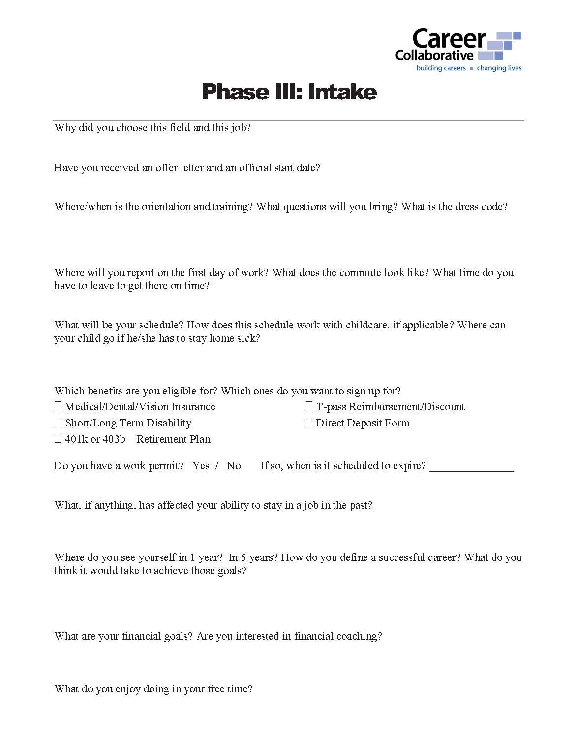 Career Collaborative Retention Handout